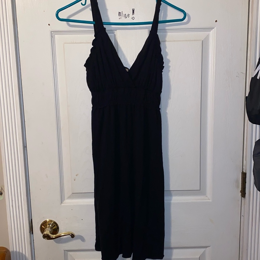 Small Black V-Neck Summer Dress